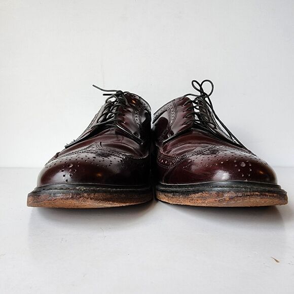 Florsheim Stratford Burgundy Oxblood Mens Size 9.5 Shoes 76400 Lace Wingtips main image 10